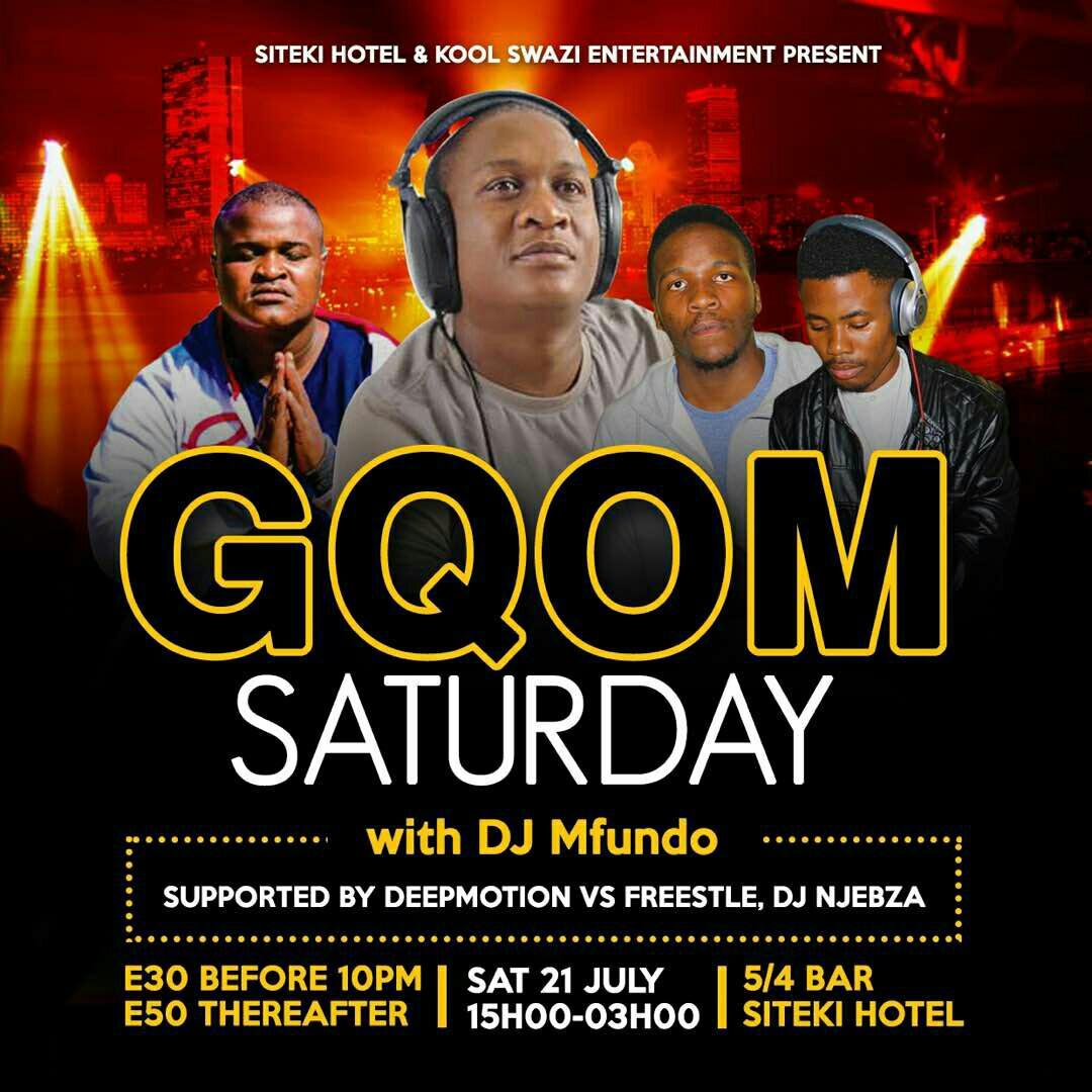 Gqom Saturday With DJ Mfundo Pic